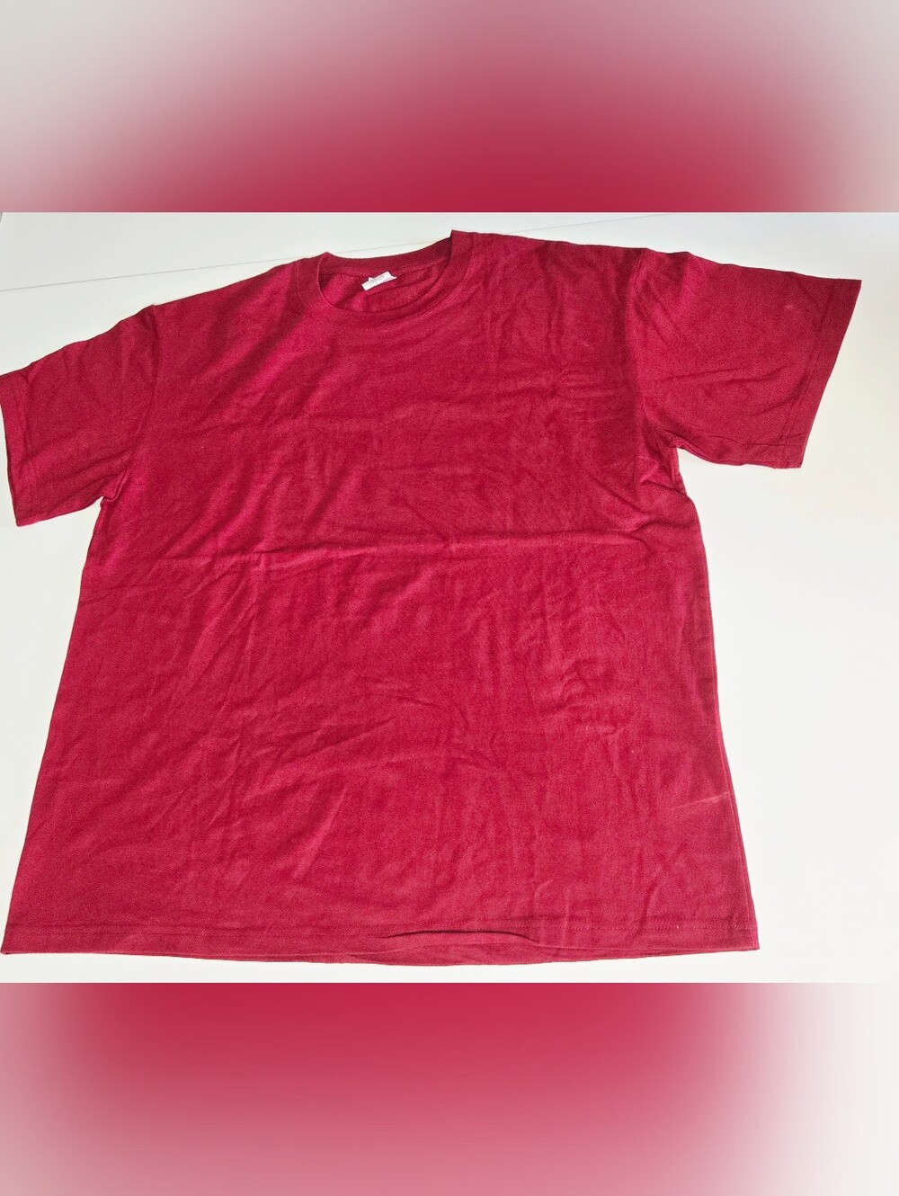 Streetwear Men’s 2XL Burgundy Red 100% Cotton Short Sleeve T-Shirt
